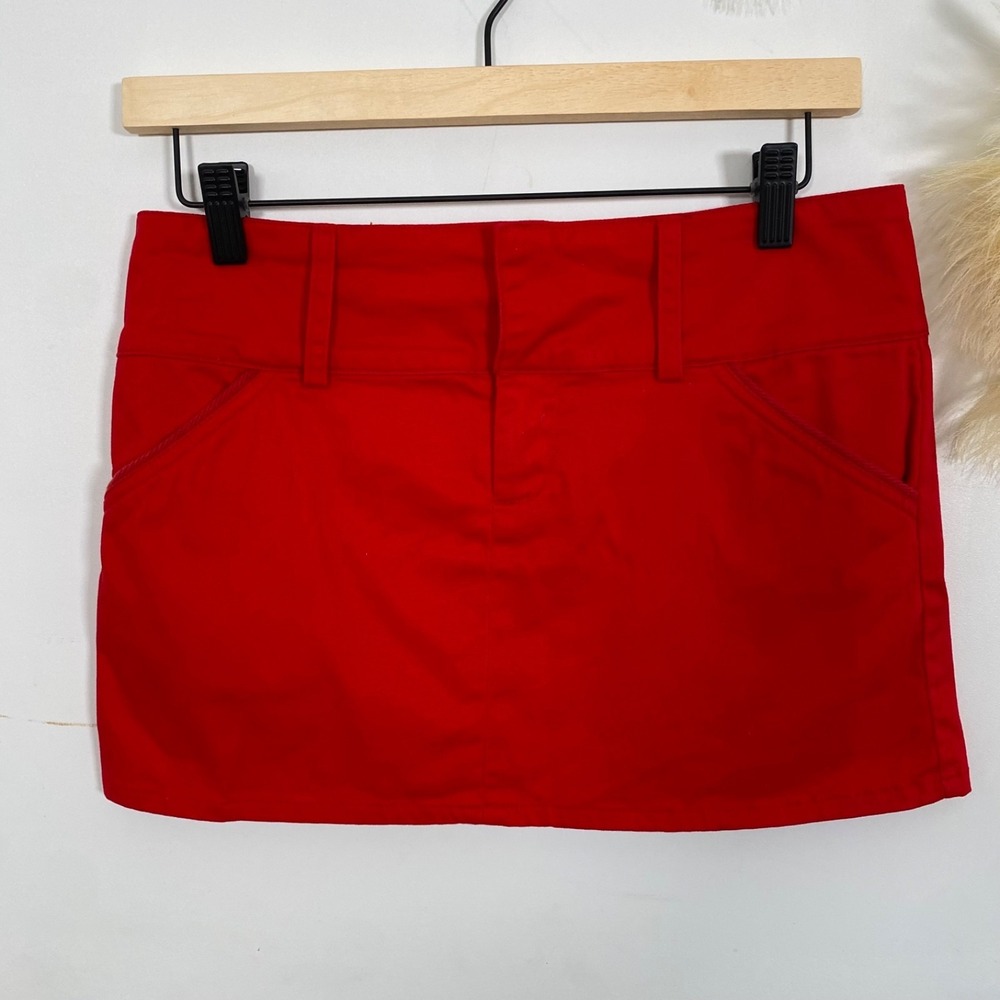 Vtg Wet Seal Women Y2K Red Micro Mini Skirt Size S Retro Preppy Vampy Whimsigoth
